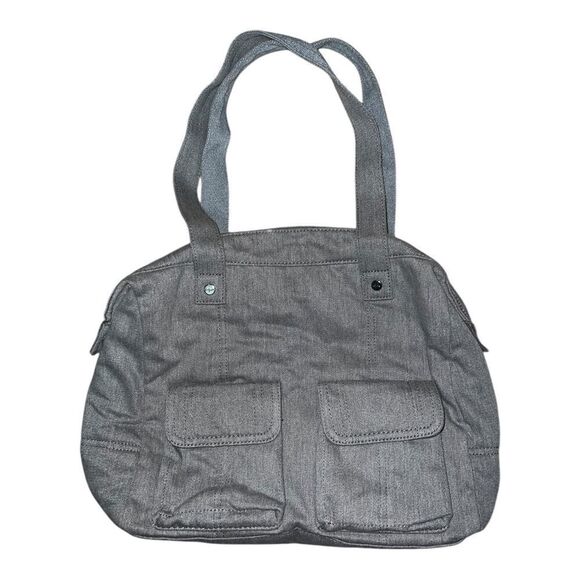 Thirty-One Solid Gray Diaper Bag Unisex Shoulder Bag EUC - Picture 1 of 6
